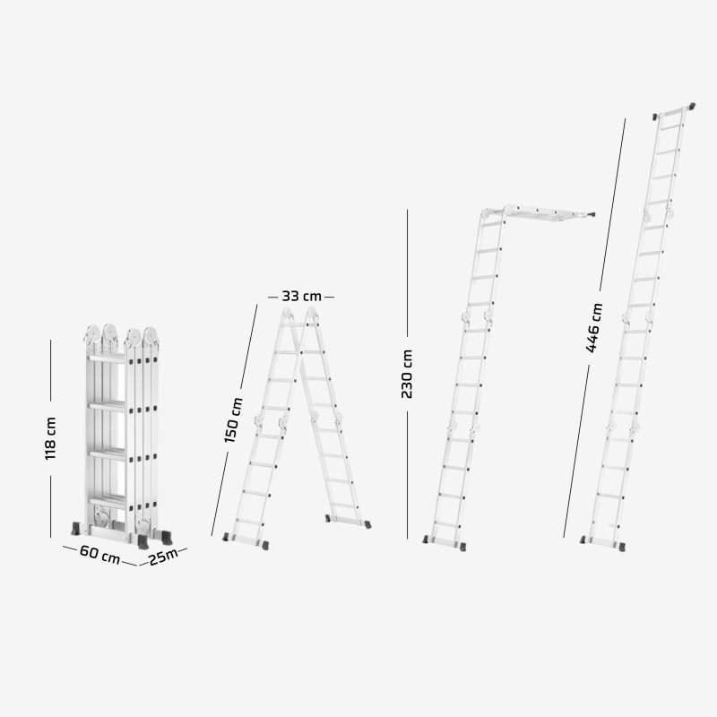 Drabina aluminiowa Higher ML-104 5.6 m 1x16 do 150 kg