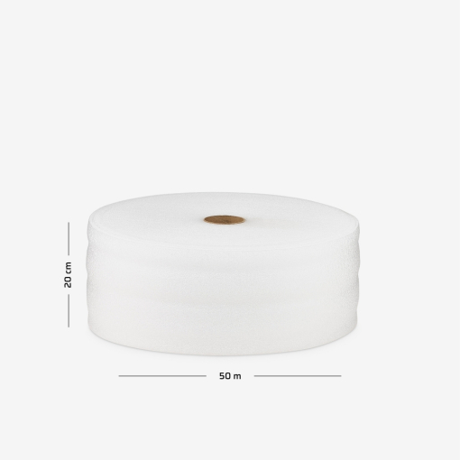 Pasy dylatacyjne o grubości 5mm, zwinięta w rolkę o szerokości 20cm i nawoju 50mb do zabezpieczania towaru.