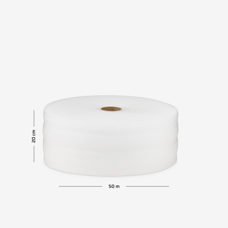 Pasy dylatacyjne o grubości 5mm, zwinięta w rolkę o szerokości 20cm i nawoju 50mb do zabezpieczania towaru.