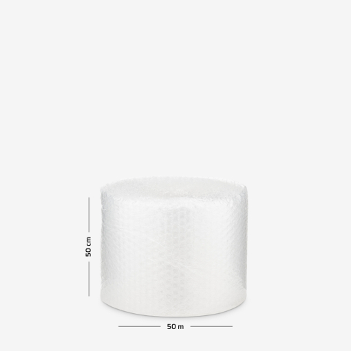 Folia bąbelkowa Fill & Wrap z dużym bąblem w zastosowaniu, owija duży produkt, zabezpieczenie w transporcie