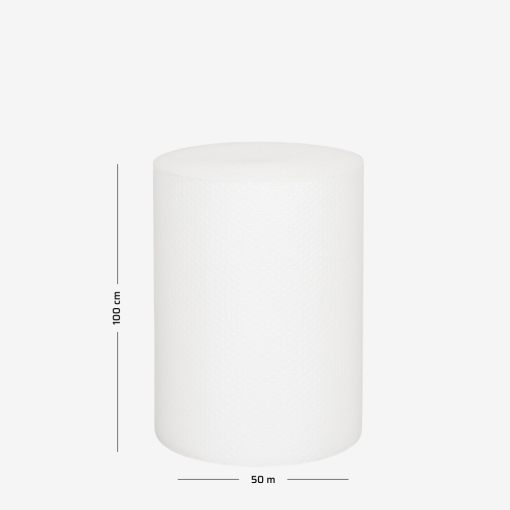 Folia bąbelkowa Fill & Wrap z dużym bąblem w zastosowaniu, owija duży produkt, zabezpieczenie w transporcie