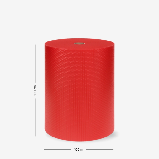 Folia bąbelkowa w rolce B1 120 cm - Lekka 2w Czerwona z poślizgiem z wymiarami