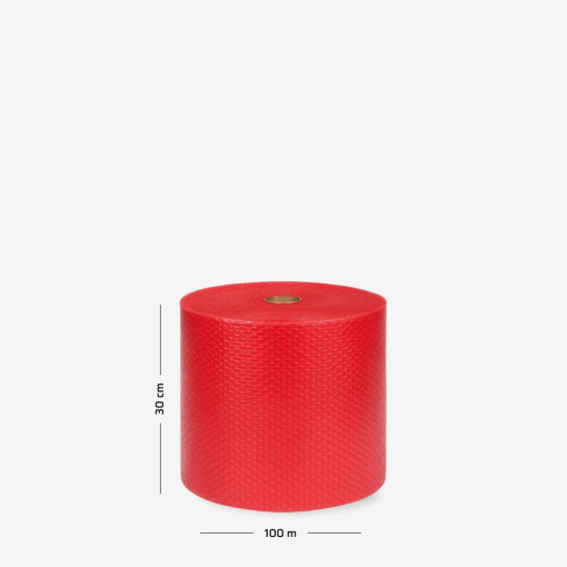 Folia bąbelkowa w rolce B1 30 cm - Lekka 2w Czerwona z wymiarami