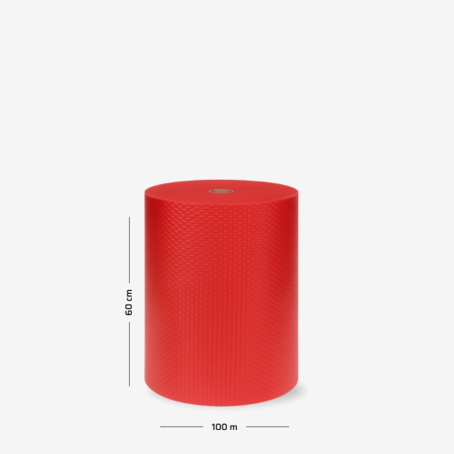 Folia bąbelkowa w rolce B1 60 cm - Lekka 2w Czerwona z wymiarami