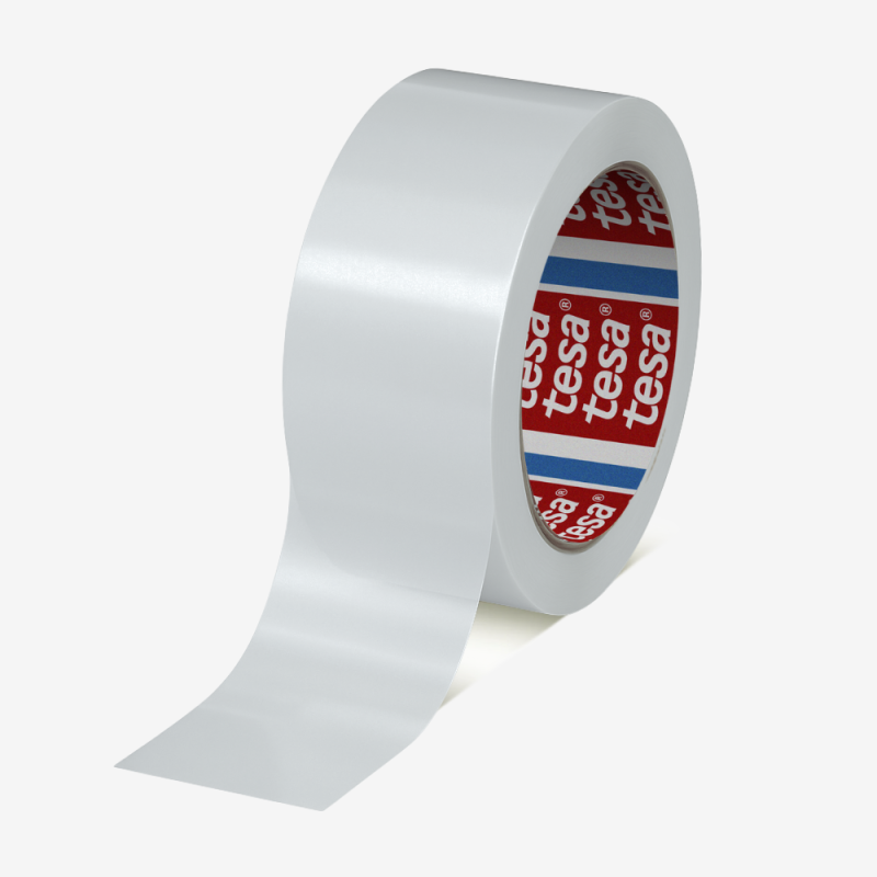 Taśma samoprzylepna poliestrowa cicha TESA® 60416 biała o szerokości 150 mm