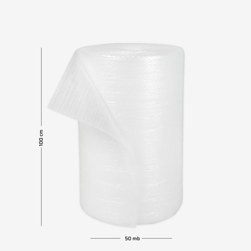 Laminat z pianki polietylenowej o grubości 5mm i folia bąbelkowa  o szerokości 100cm , długości 50mb,  90g